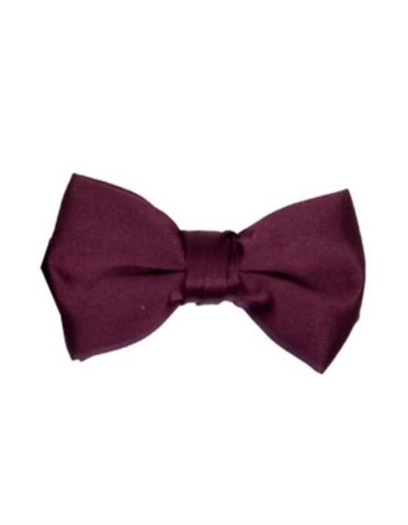 Mens Formal - Wedding Bowtie - Prom 2026 Burgundy Bowtie