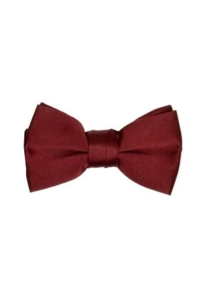 Mens Formal - Wedding Bowtie - Prom 2026 Burgundy Bowtie