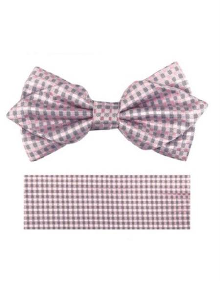 Mens Formal - Wedding Bowtie - Prom 2026 Pink Dot Bowtie