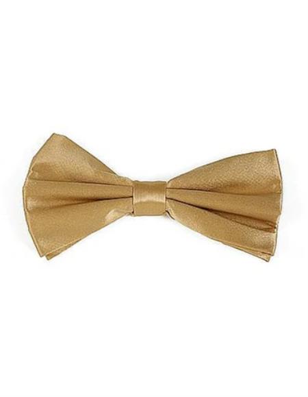 Mens Formal - Wedding Bowtie - Prom 2025 Gold Bowtie