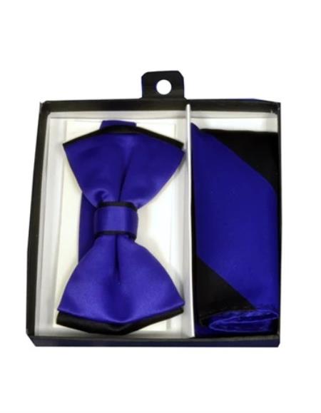 Mens Formal - Wedding Bowtie - Prom 2025 Indigo and Black Bowtie
