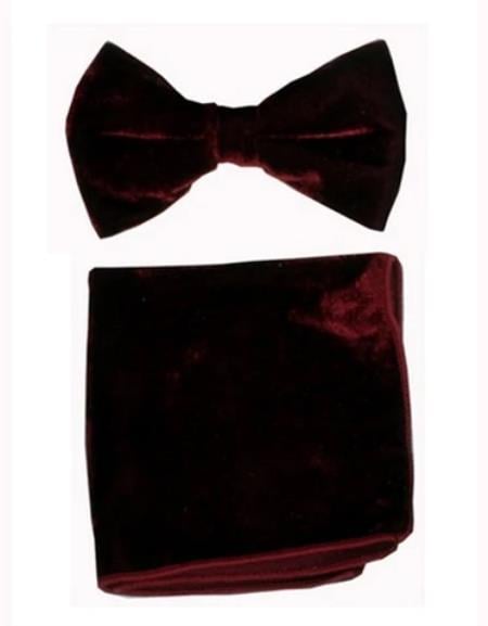 Mens Formal - Wedding Bowtie - Prom 2026 Brown Velvet Bowtie