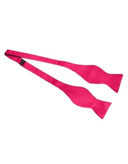 Mens Formal - Wedding Bowtie - Prom 2026 Fuchsia Self-Tie Bowtie