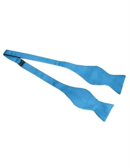 Mens Formal - Wedding Bowtie - Prom 2026 Turquoise Self-Tie Bowtie