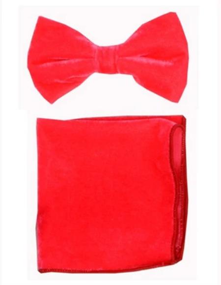 Mens Formal - Wedding Bowtie - Prom 2026 Melon Velvet Bowtie