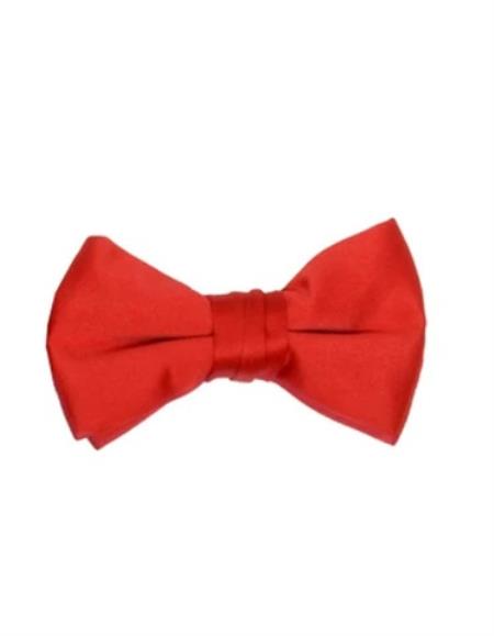 Mens Formal - Wedding Bowtie - Prom 2026 Lipstick Red Bowtie