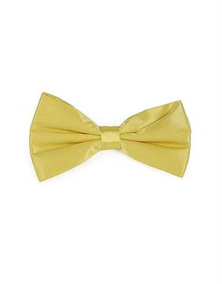 Mens Formal - Wedding Bowtie - Prom 2026 Yellow Pre-Tied Bowtie