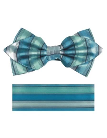 Mens Formal - Wedding Bowtie - Prom 2026 Aqua Green Bowtie