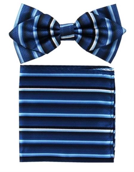 Mens Formal - Wedding Bowtie - Prom 2026 Taupe Stripe Bowtie