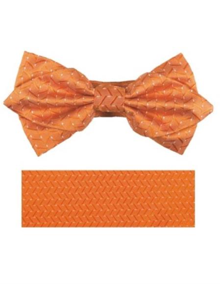 Mens Formal - Wedding Bowtie - Prom 2025 Orange Bowtie