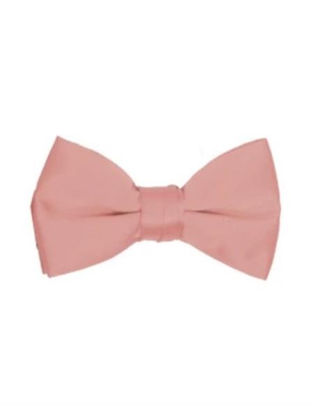 Mens Formal - Wedding Bowtie - Prom 2026 Melon Pink Pre-Tied Bowtie