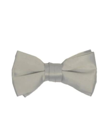 Mens Formal - Wedding Bowtie - Prom 2026 Stone Grey Pre-Tied Bowtie