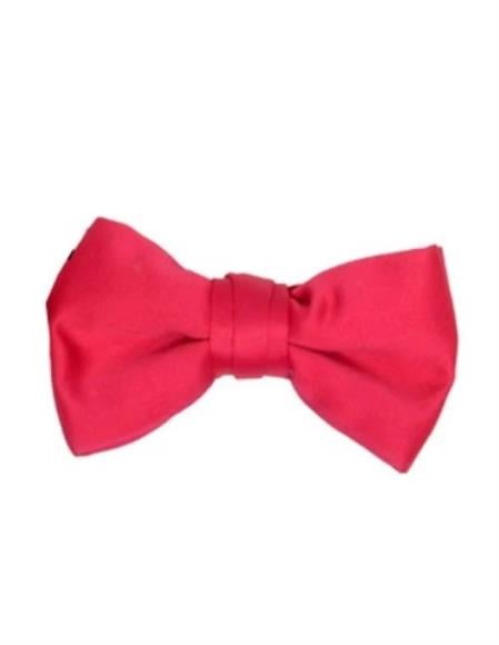 Mens Formal - Wedding Bowtie - Prom 2026 Fuchsia Pre-Tied Bowtie