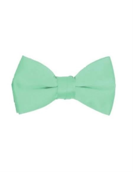 Mens Formal - Wedding Bowtie - Prom 2026 Light Green Pre-Tied Bowtie