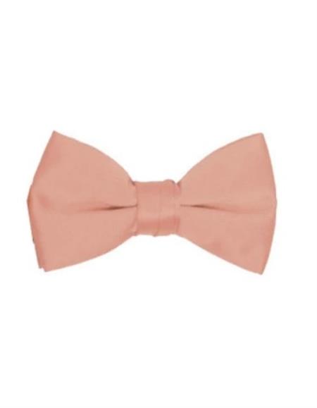 Mens Formal - Wedding Bowtie - Prom 2026 Peach Pre-Tied Bowtie