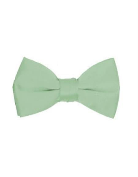 Mens Formal - Wedding Bowtie - Prom 2025 Mint Green Pre-Tied Bowtie