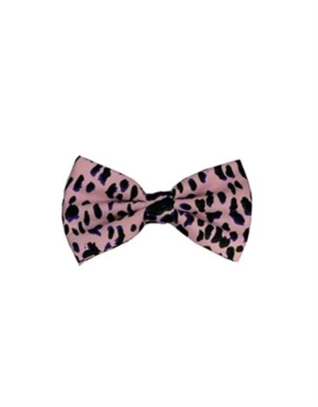 Mens Formal - Wedding Bowtie - Prom 2025 Pink Cheetah Bowtie