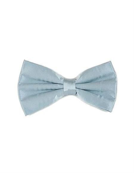 Mens Formal - Wedding Bowtie - Prom 2026 Light Blue Pre-Tied Bowtie