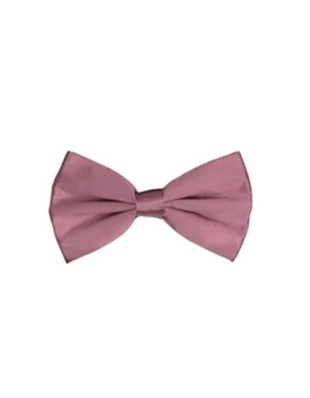 Mens Formal - Wedding Bowtie - Prom 2026 Dusty Rose Pre-Tied Bowtie