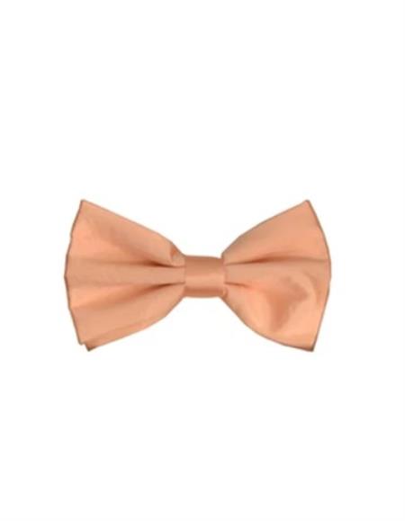 Mens Formal - Wedding Bowtie - Prom 2026 Peach Pre-Tied Bowtie
