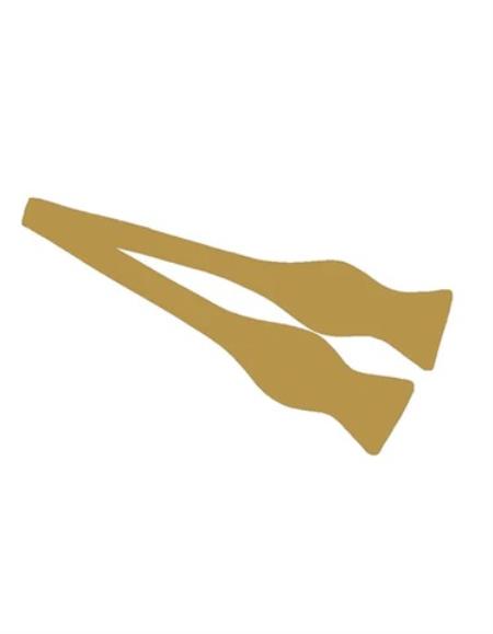 Mens Formal - Wedding Bowtie - Prom 2026 Gold Self-Tie Bowtie