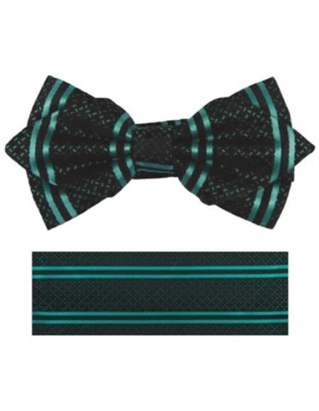 Mens Formal - Wedding Bowtie - Prom 2026 Green Woven Bow Bowtie