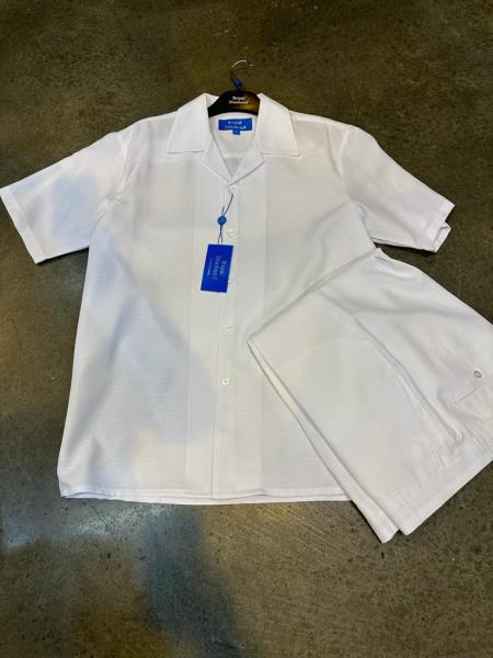 White Walking Suit - Shirt and Pants Set