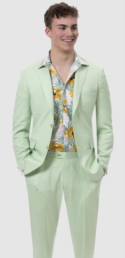 Green Linen Suit