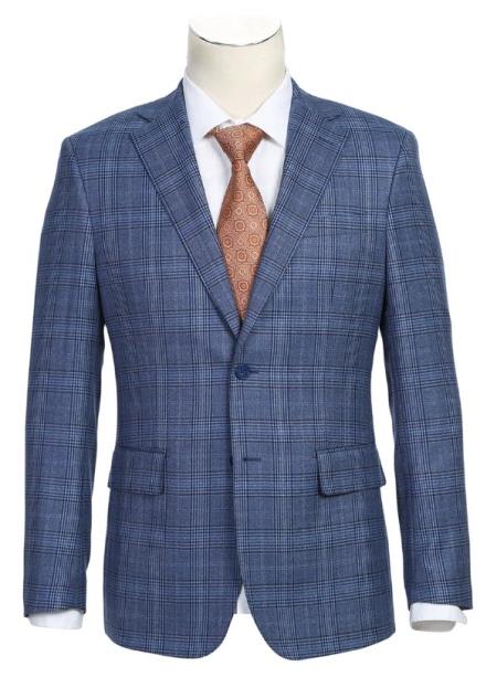 Mens Pale Denim Business Suit – Slim Fit