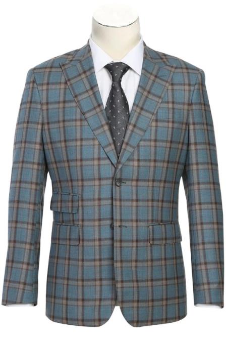 Mens Light Gray and Bronze Business Suit