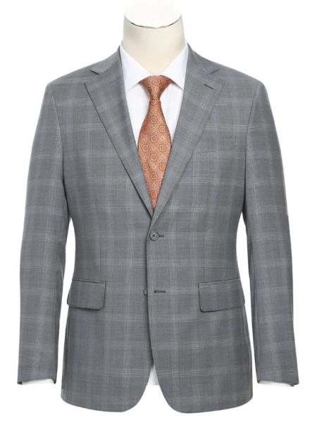 Mens Light Gray Business Suit