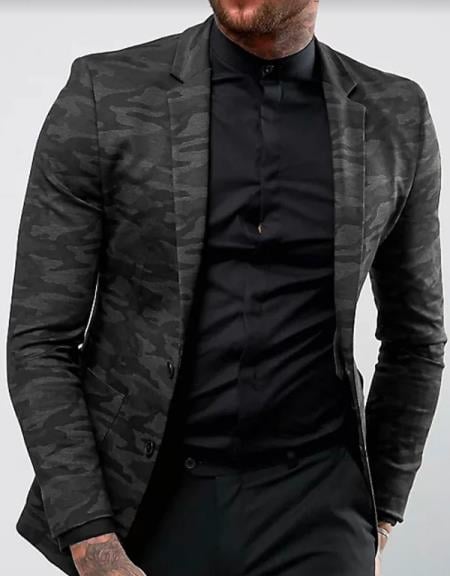 Big and Tall Camouflage Blazer - Camouflage Sportcoat