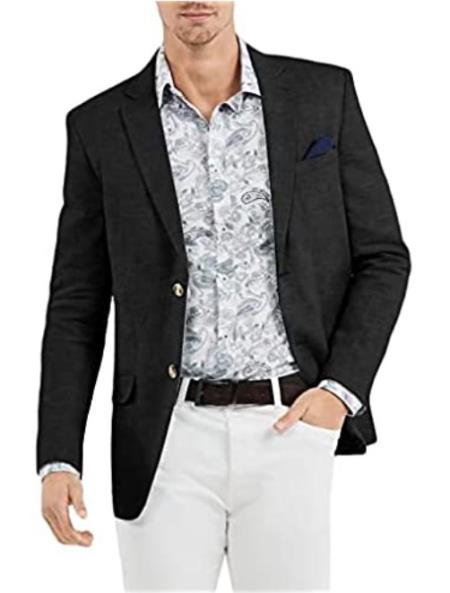 Linen Blazer - Light Blue Linen Sportcoat by mensusa