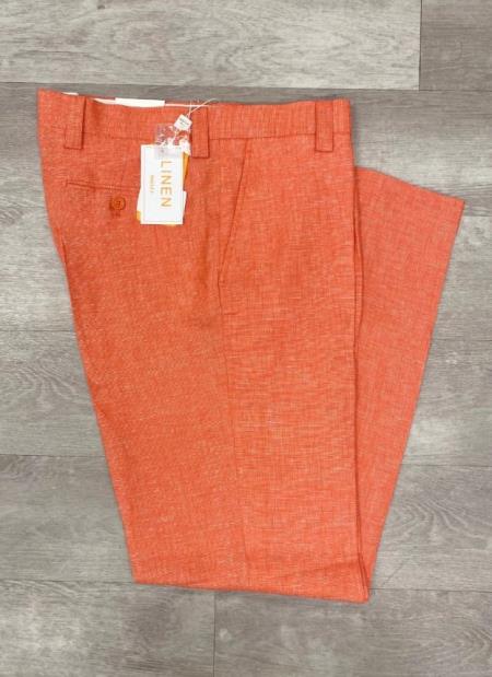 Flat Front Pants Tangy Orange