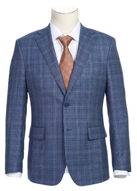 Slim Fit Pale Denim Suit for Men