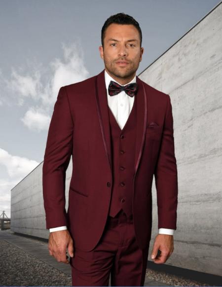 Statement Suits Burgundy