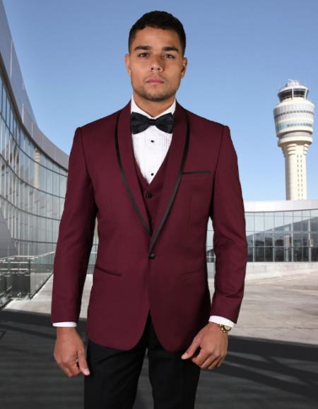Statement Suits Burgundy