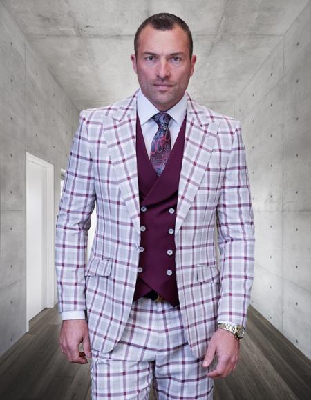 Statement Suits Burgundy