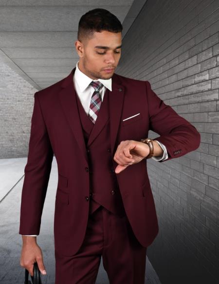 Statement Suits Burgundy