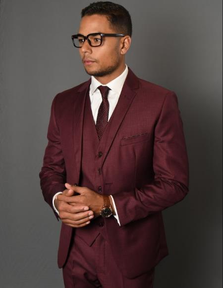 Statement Suits Burgundy