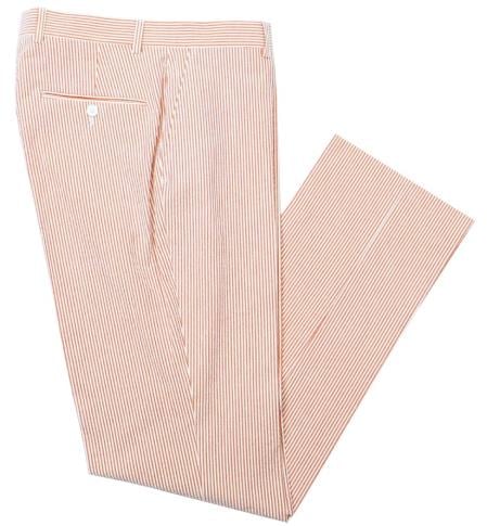 Mens Seersucker Pant Orange