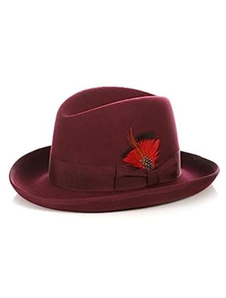 Mens Hat Burgundy