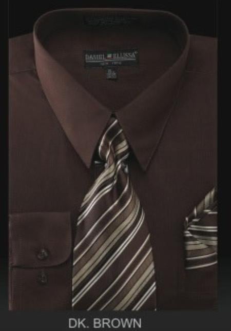 Mens Brown Dress Shirt