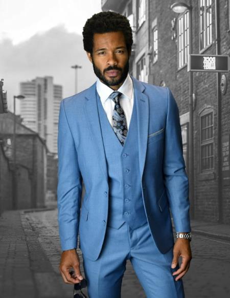 Statement Suits Steel Blue