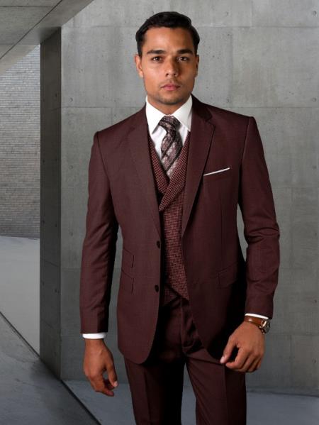 Statement Suits Burgundy