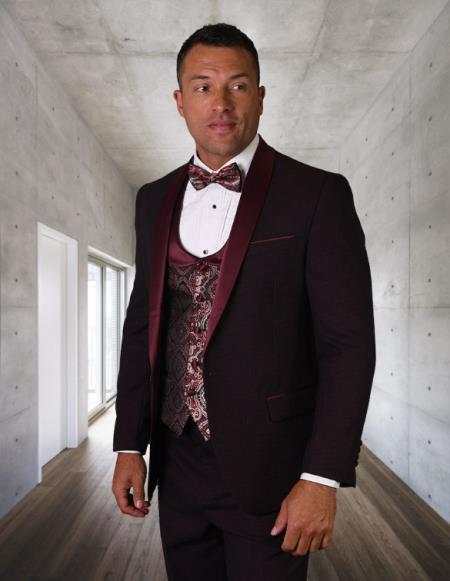 Statement Suits Burgundy