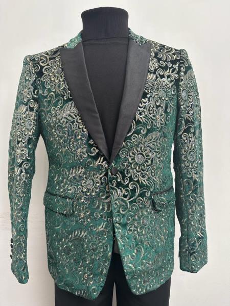 Mens Tuxedo Dinner Jacket - Green