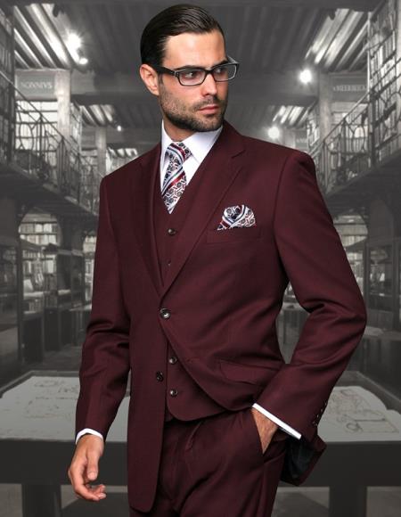 Statement Suits Burgundy