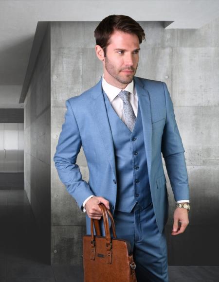 Statement Suits Steel Blue
