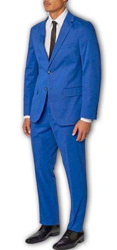 Big And Tall Mens Suit Separates - French Blue Suit tweed